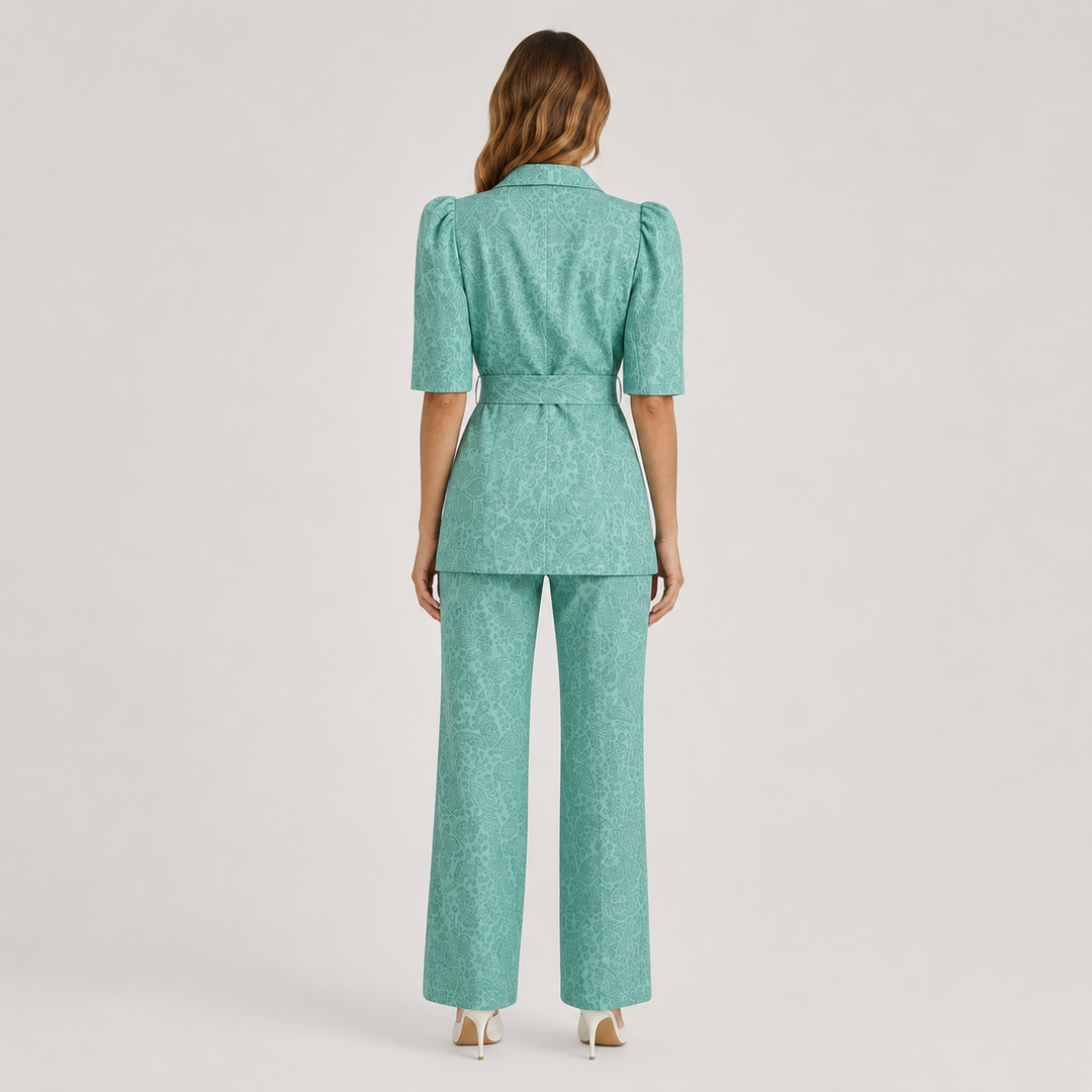 Adriana | Conjunto de Blazer Cruzado y Pantalón Recto