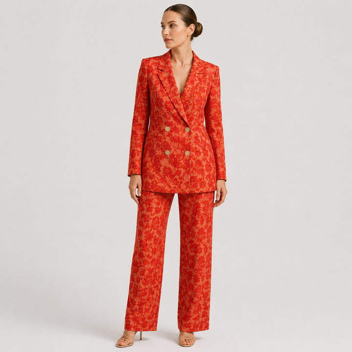 Beatriz | Conjunto de Blazer Cruzado y Pantalón Recto