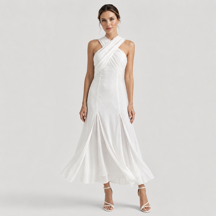 Valentina | Vestido Midi de Fiesta con Escote Halter