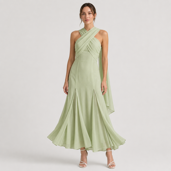 Valentina | Vestido Midi de Fiesta con Escote Halter