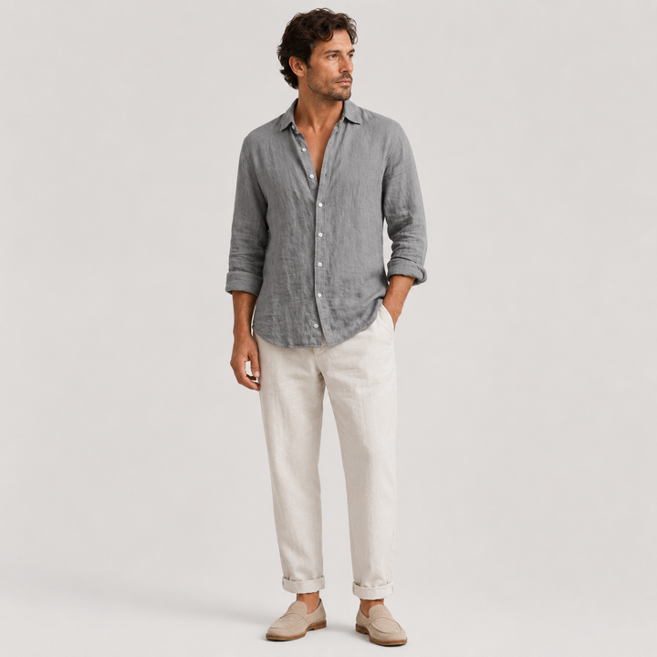 Emilio | Camisa de Lino para Hombre de Manga Larga