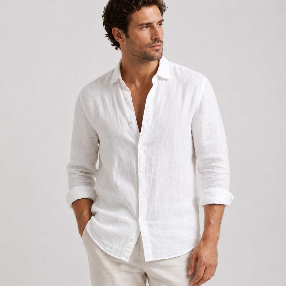 Emilio | Camisa de Lino para Hombre de Manga Larga