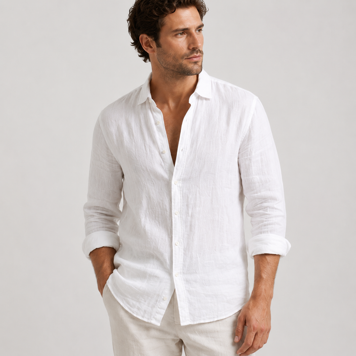Emilio | Camisa de Lino para Hombre de Manga Larga