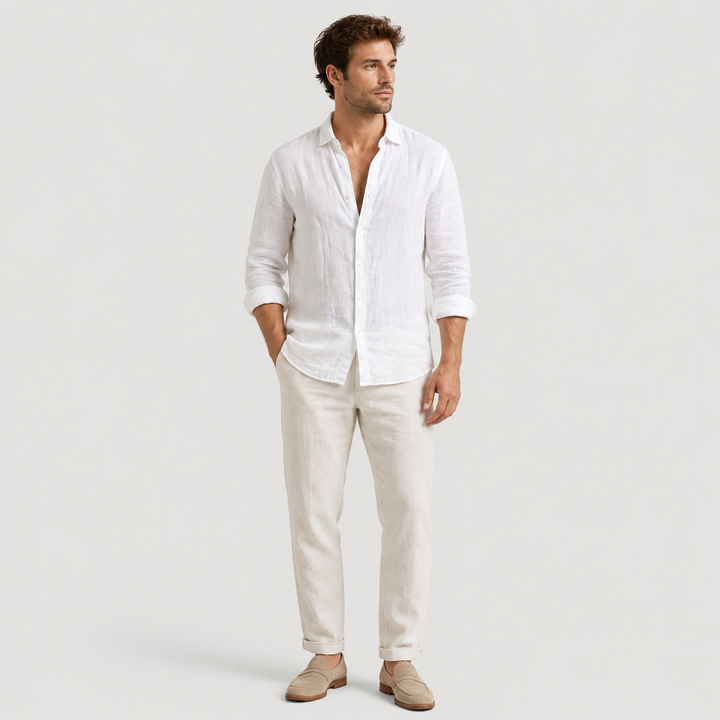 Emilio | Camisa de Lino para Hombre de Manga Larga