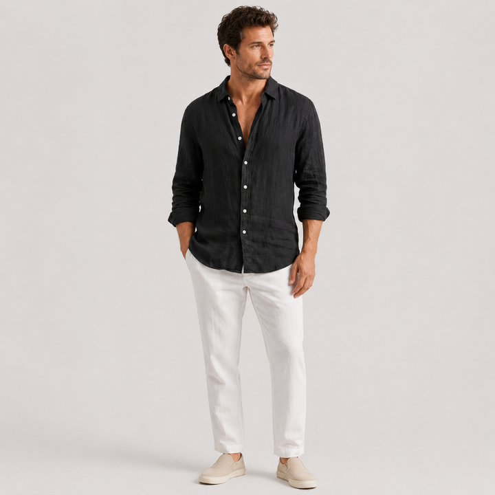 Emilio | Camisa de Lino para Hombre de Manga Larga