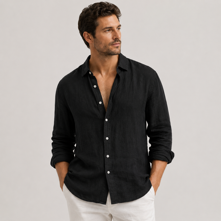 Emilio | Camisa de Lino para Hombre de Manga Larga
