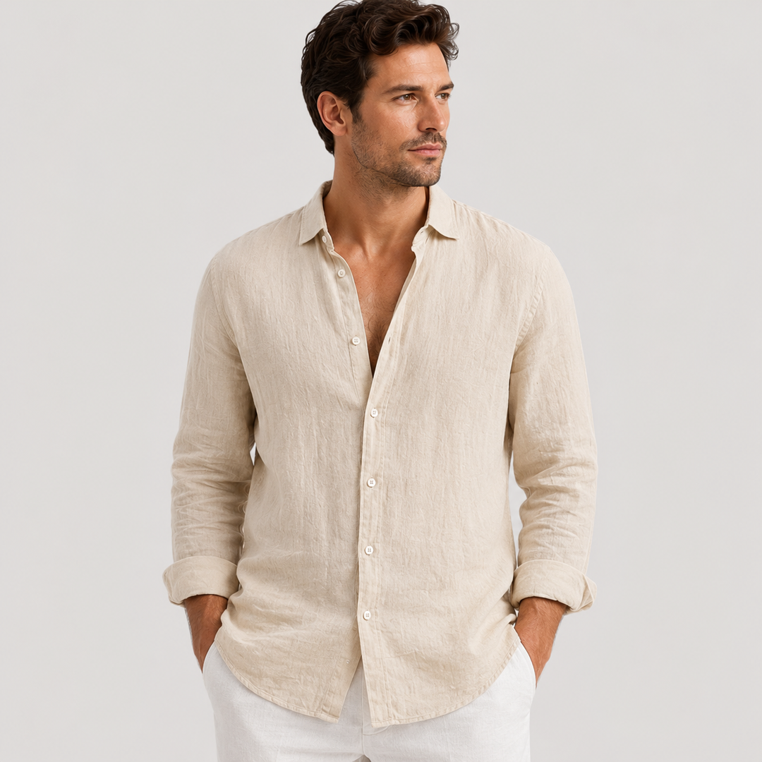 Emilio | Camisa de Lino para Hombre de Manga Larga
