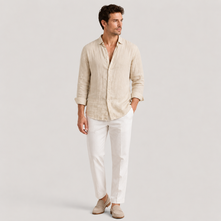 Emilio | Camisa de Lino para Hombre de Manga Larga