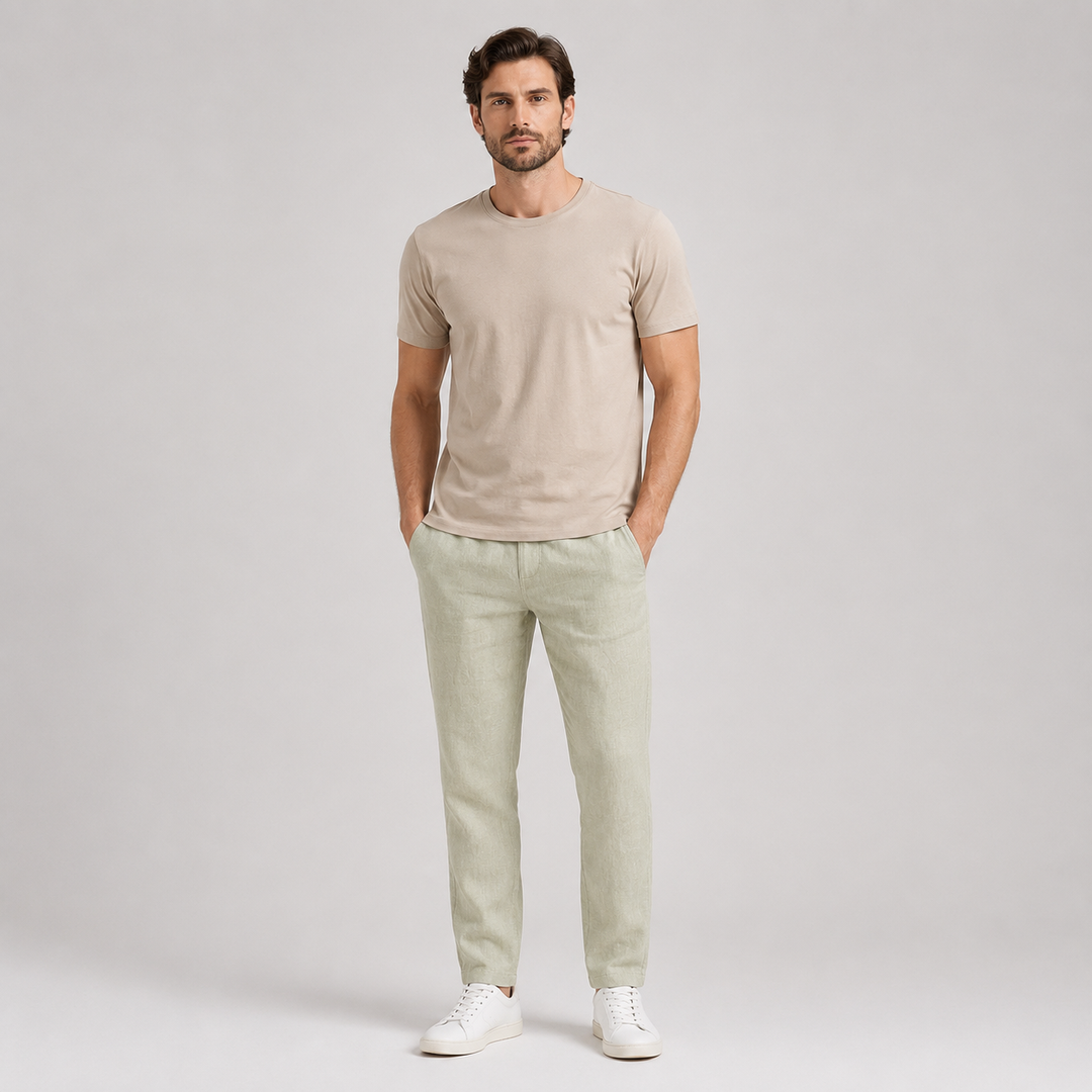 Lucas | Pantalón de Lino de Corte Recto para Hombre