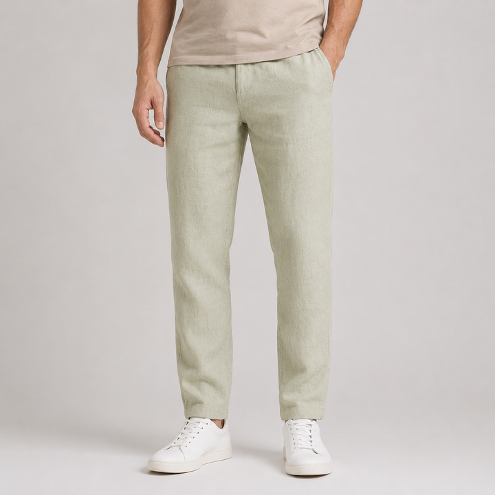 Lucas | Pantalón de Lino de Corte Recto para Hombre