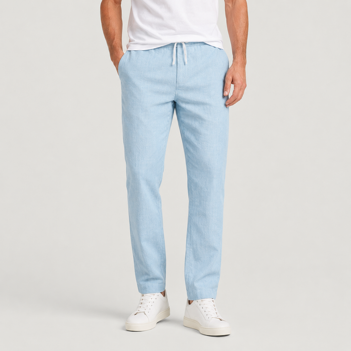 Lucas | Pantalón de Lino de Corte Recto para Hombre