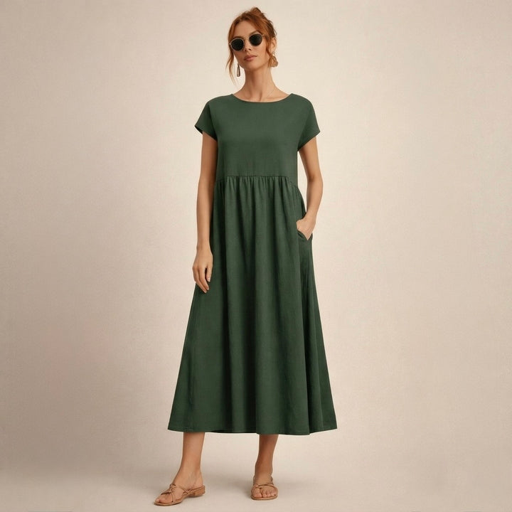 Clara | Wygodna Sukienka Z Kieszeniami