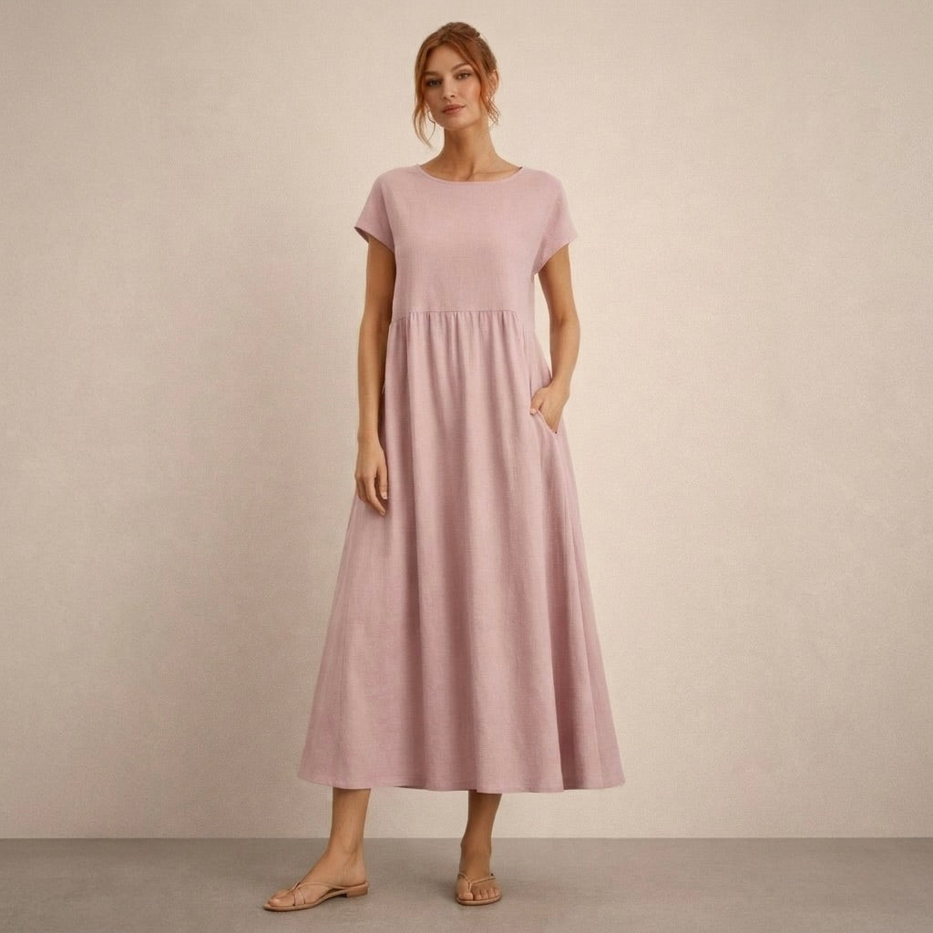 Clara | Wygodna Sukienka Z Kieszeniami