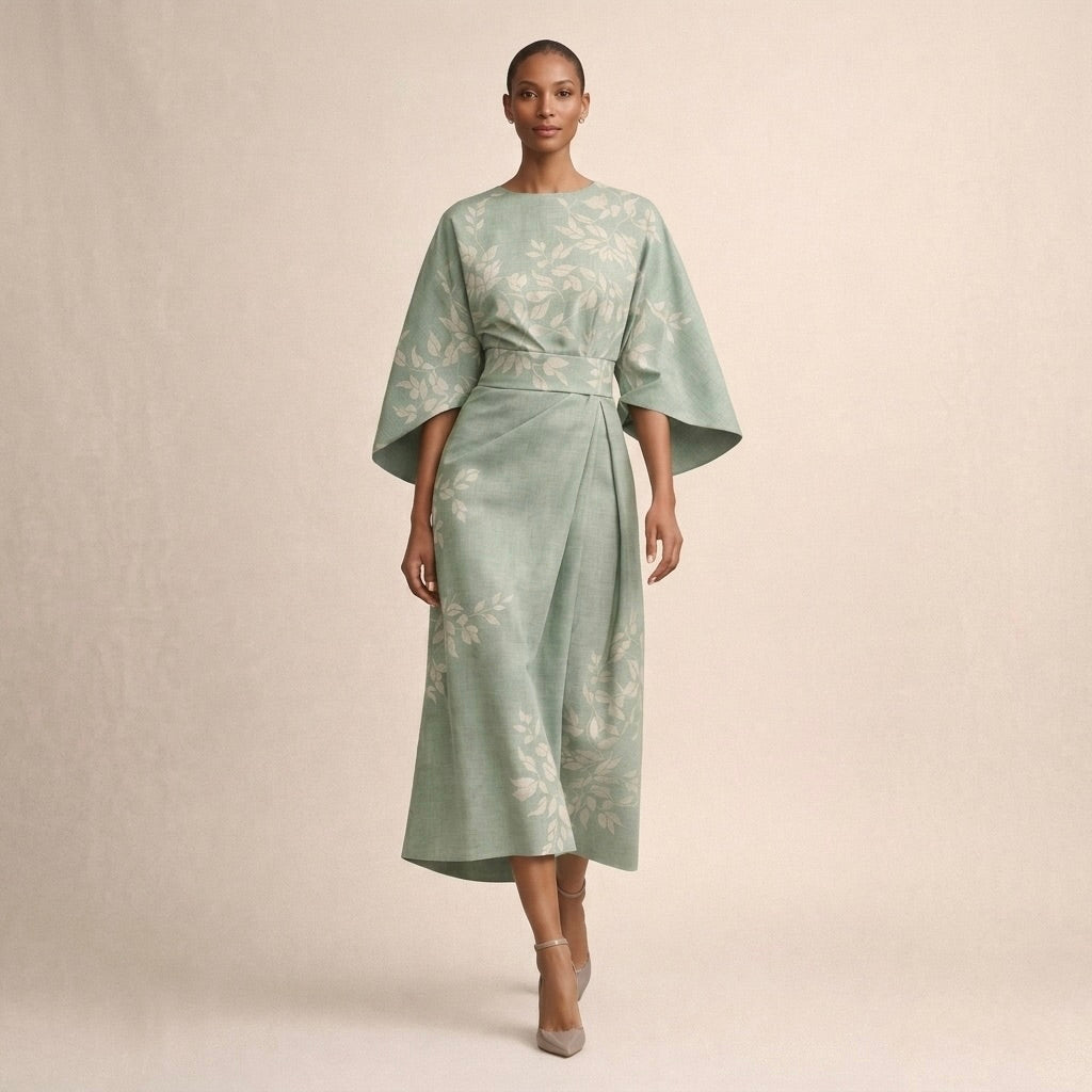 Ewa | Kwiatowa Sukienka Midi