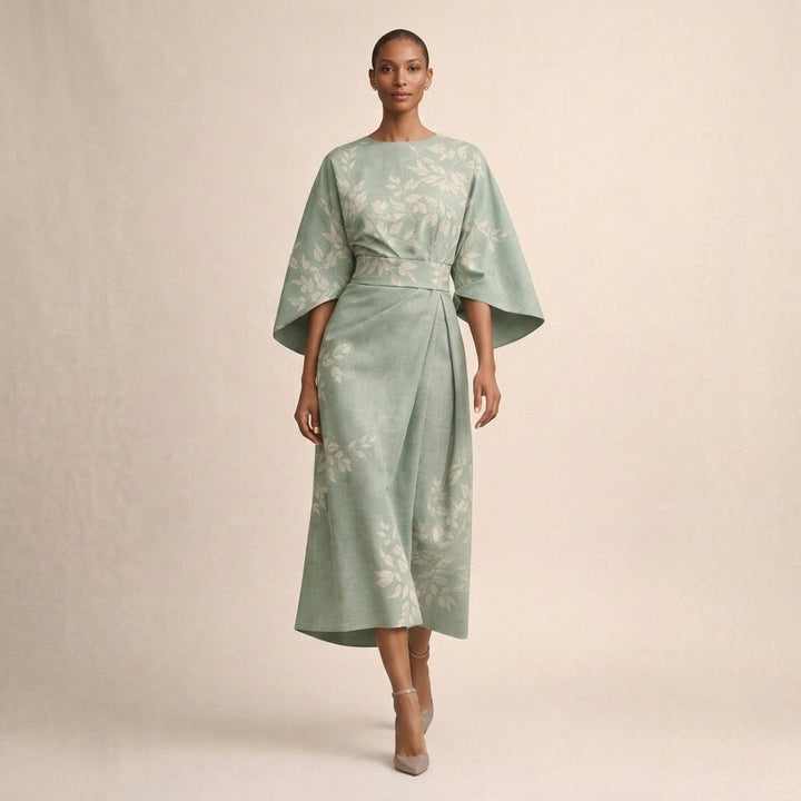 Ewa | Kwiatowa Sukienka Midi