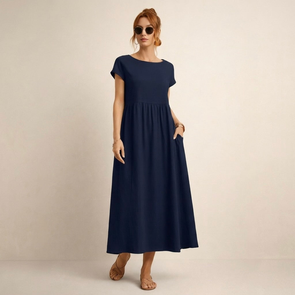 Clara | Wygodna Sukienka Z Kieszeniami