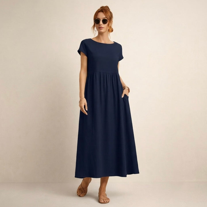 Clara | Wygodna Sukienka Z Kieszeniami