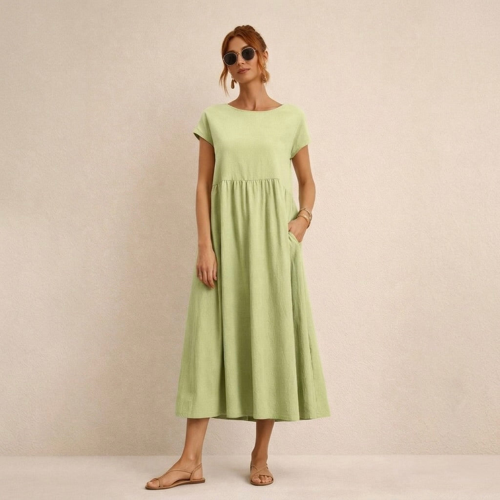 Clara | Wygodna Sukienka Z Kieszeniami