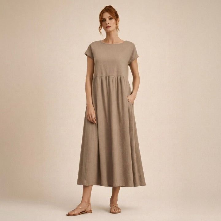 Clara | Wygodna Sukienka Z Kieszeniami