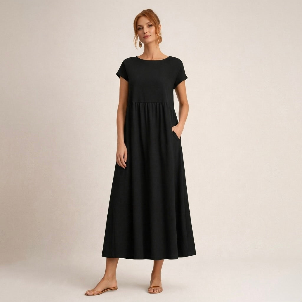 Clara | Wygodna Sukienka Z Kieszeniami