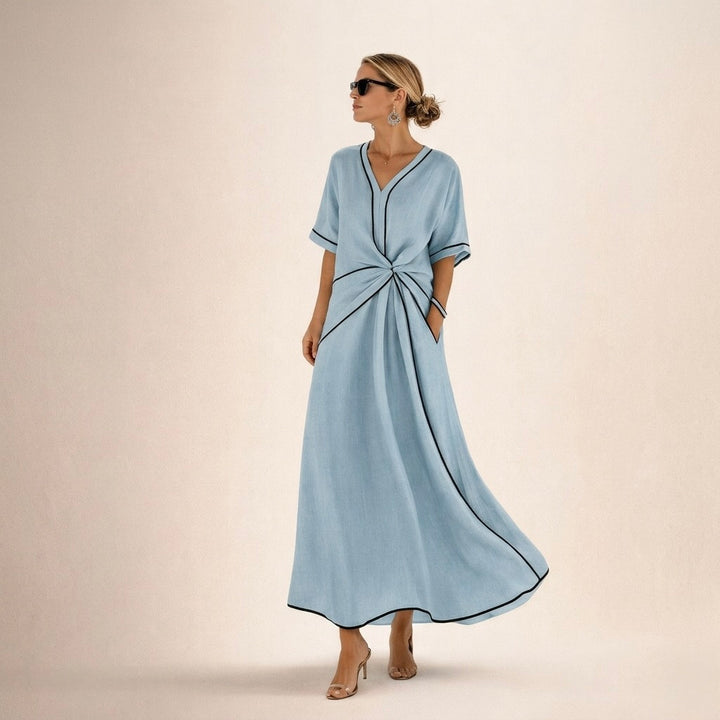 Lena | Elegancka Sukienka Z Wiązaniem
