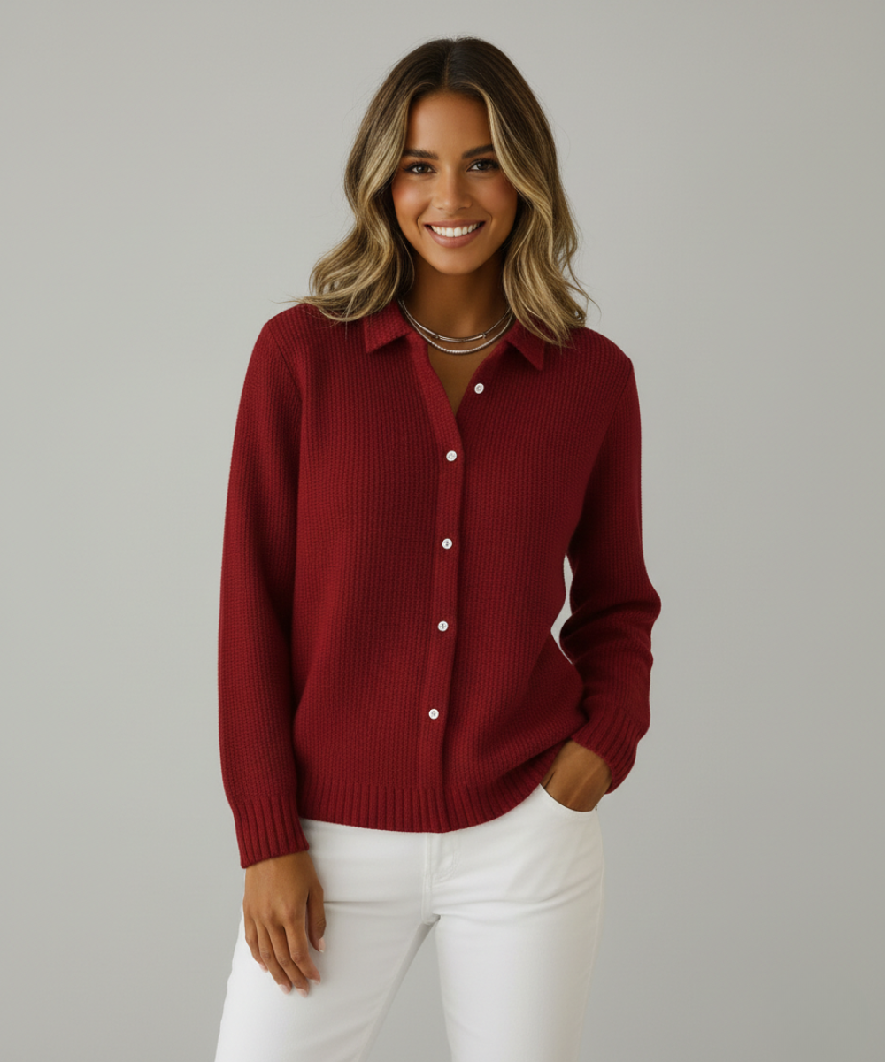 Magdalena | Klasyczny Dzianinowy Kardigan