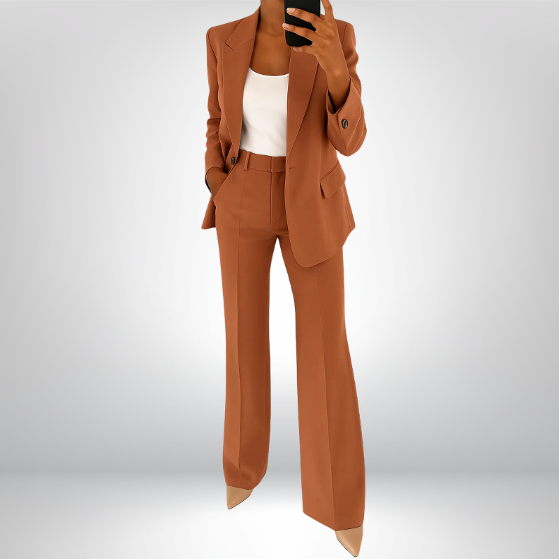 Vanessa™ | Elegancki komplet garniturowy z rozszerzanymi spodniami