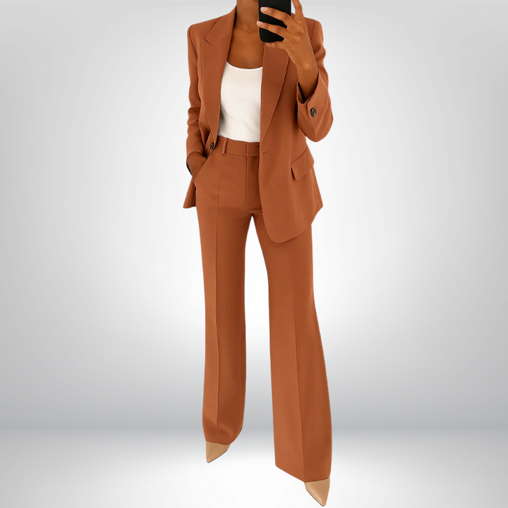 Vanessa™ | Elegancki komplet garniturowy z rozszerzanymi spodniami