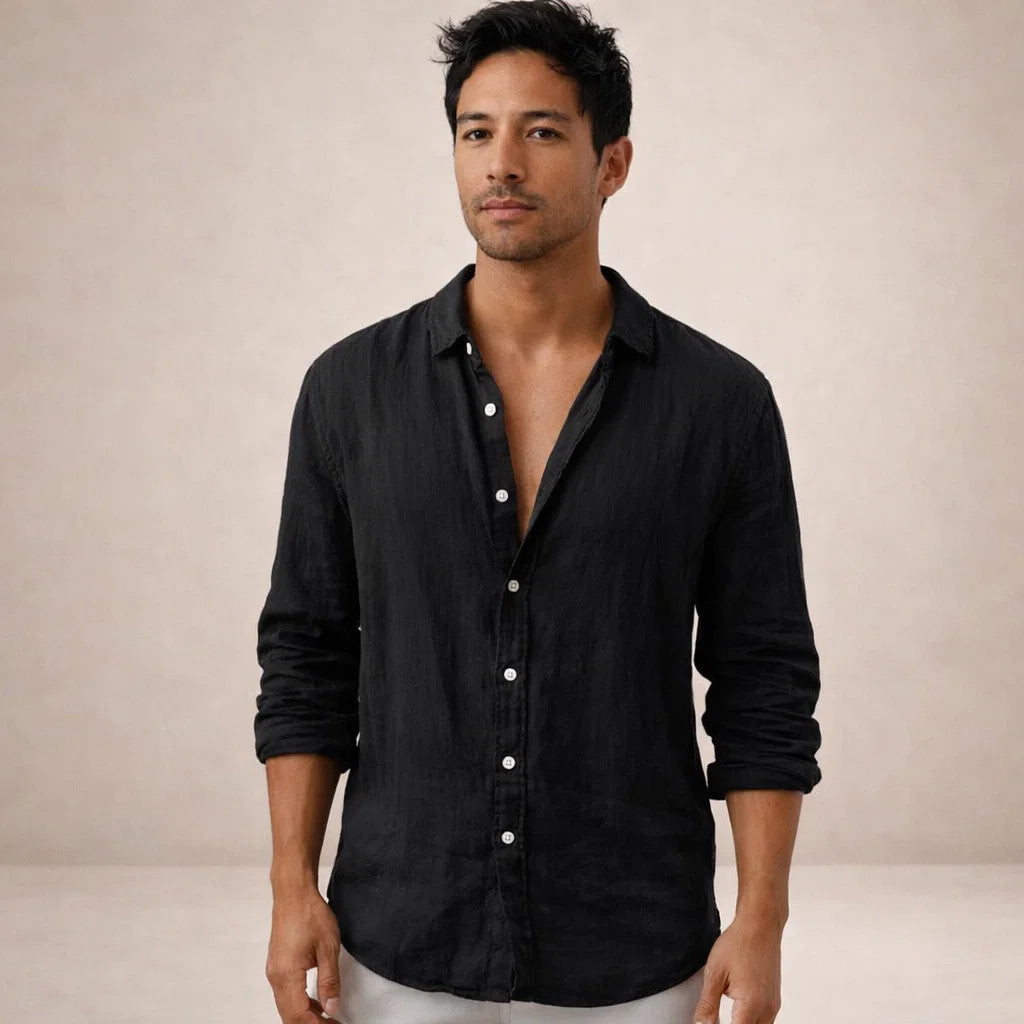 Emilio | Camisa de Lino para Hombre de Manga Larga