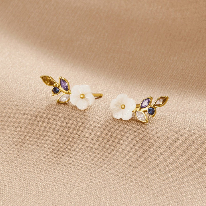 Kolczyki Crystal White Blossom