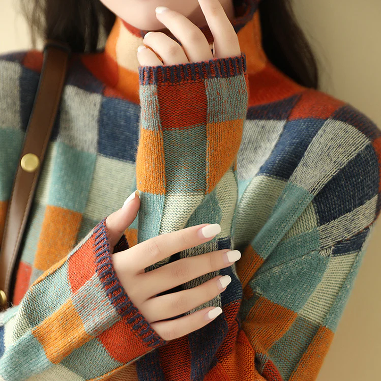 Magdalena™ | Dzianinowy Sweter W Kratę