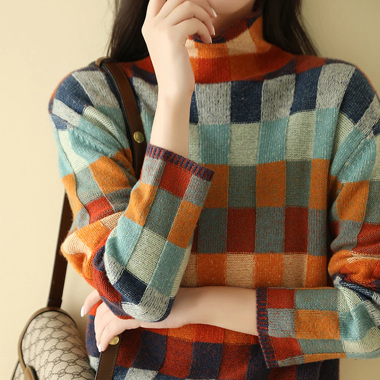 Magdalena™ | Dzianinowy Sweter W Kratę