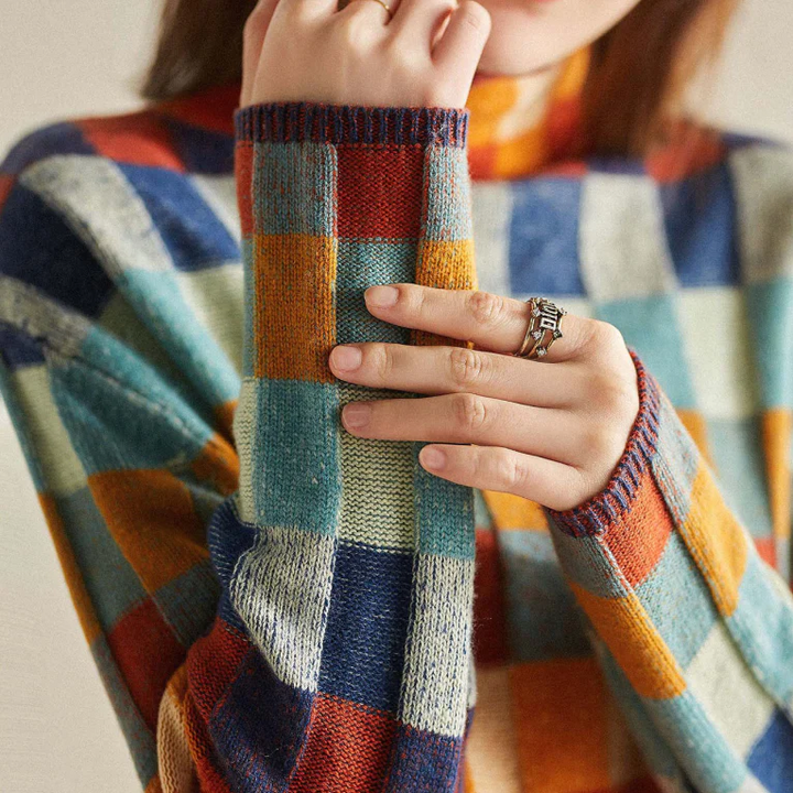 Magdalena™ | Dzianinowy Sweter W Kratę