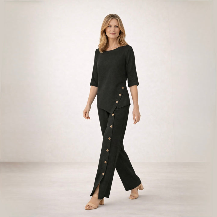 Grażyna | Elegancki Lniany Komplet