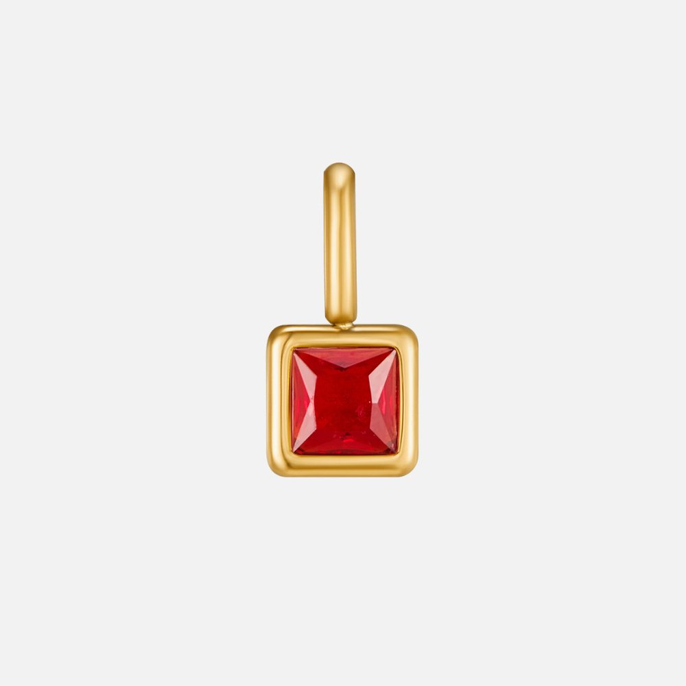 Naszyjnik z kamieniem urodzinowym Square Pendant