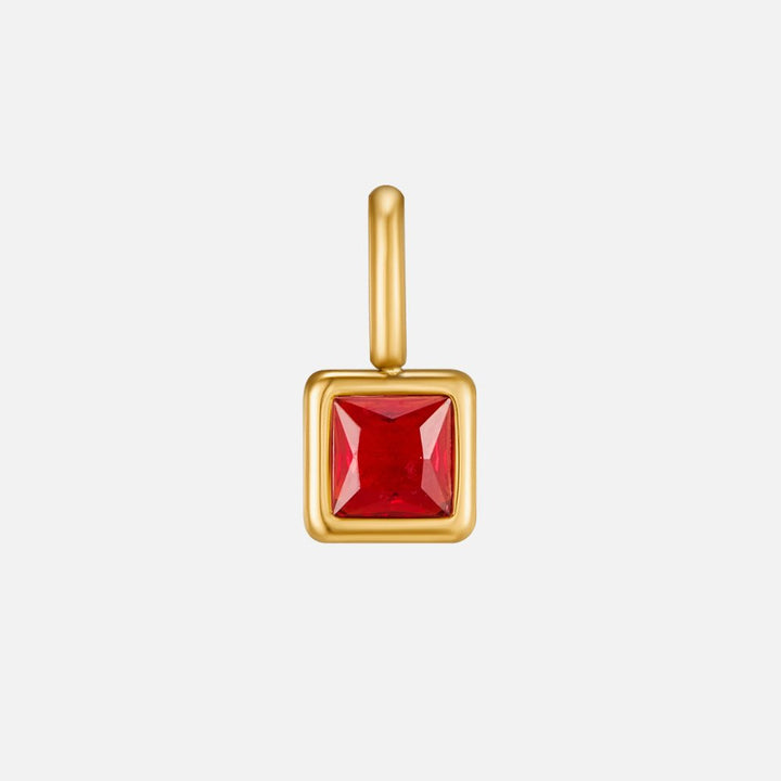 Naszyjnik z kamieniem urodzinowym Square Pendant