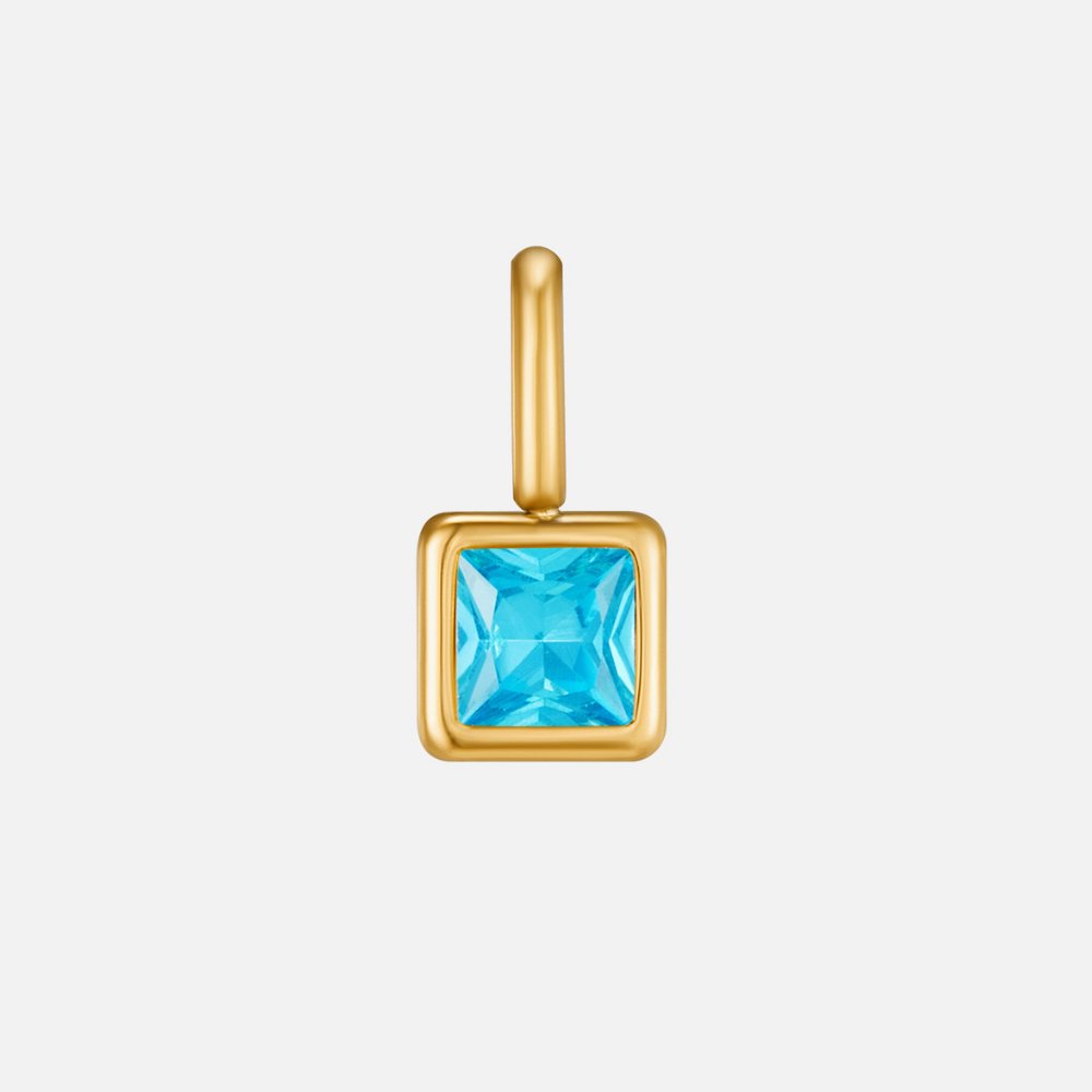 Naszyjnik z kamieniem urodzinowym Square Pendant