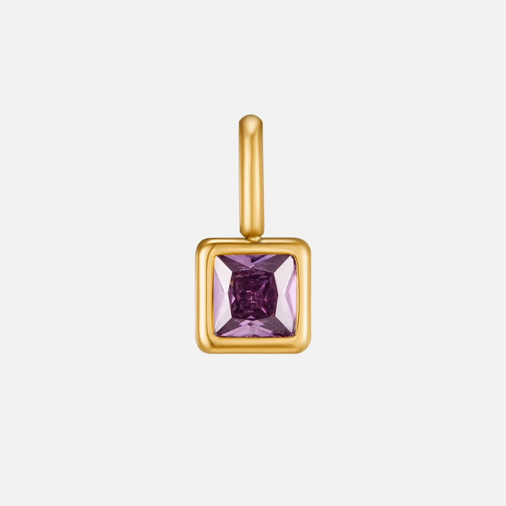 Naszyjnik z kamieniem urodzinowym Square Pendant