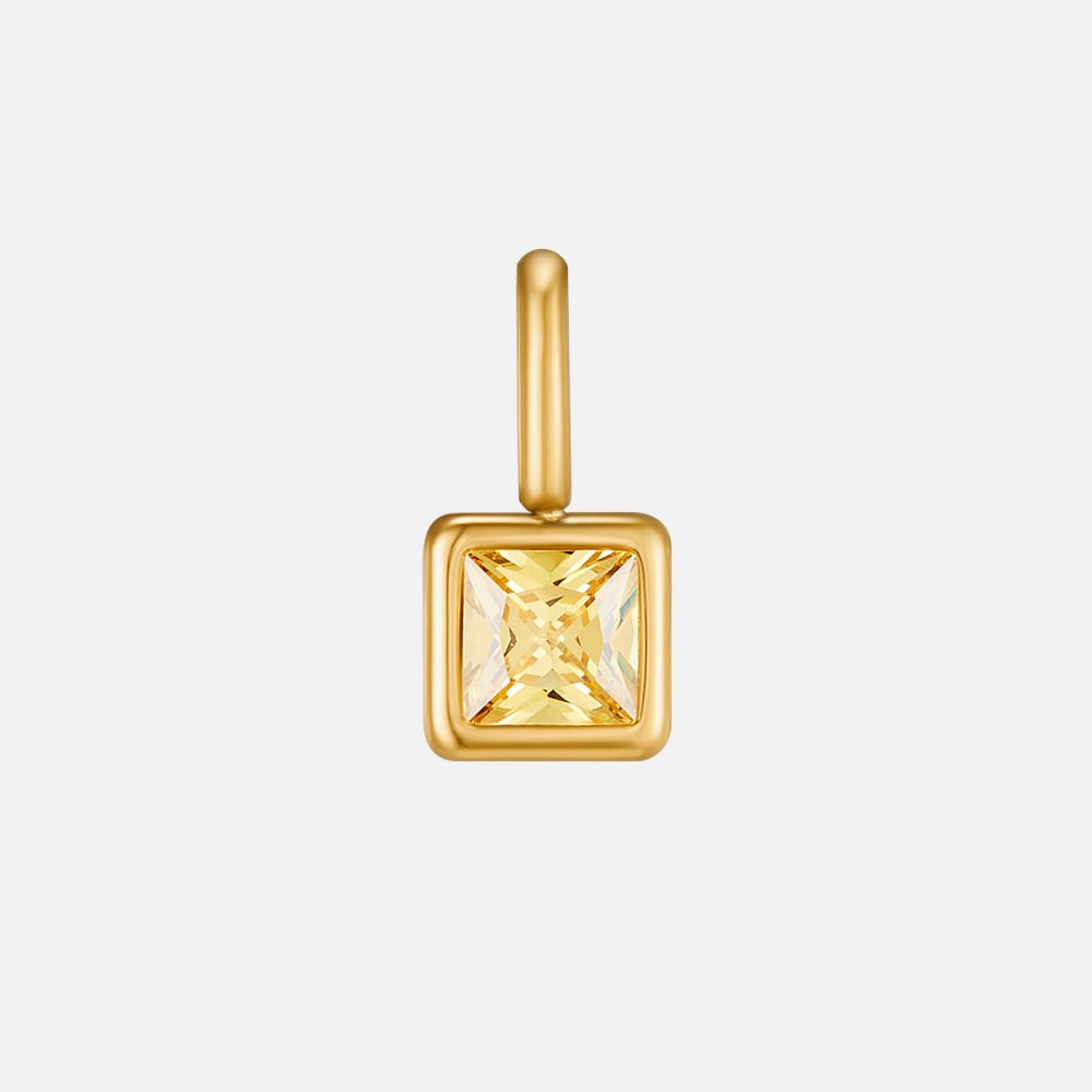Naszyjnik z kamieniem urodzinowym Square Pendant