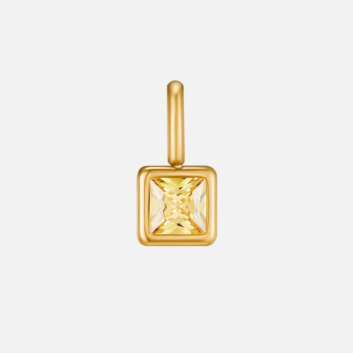 Naszyjnik z kamieniem urodzinowym Square Pendant