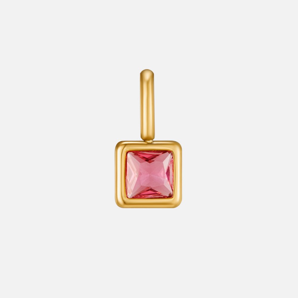 Naszyjnik z kamieniem urodzinowym Square Pendant