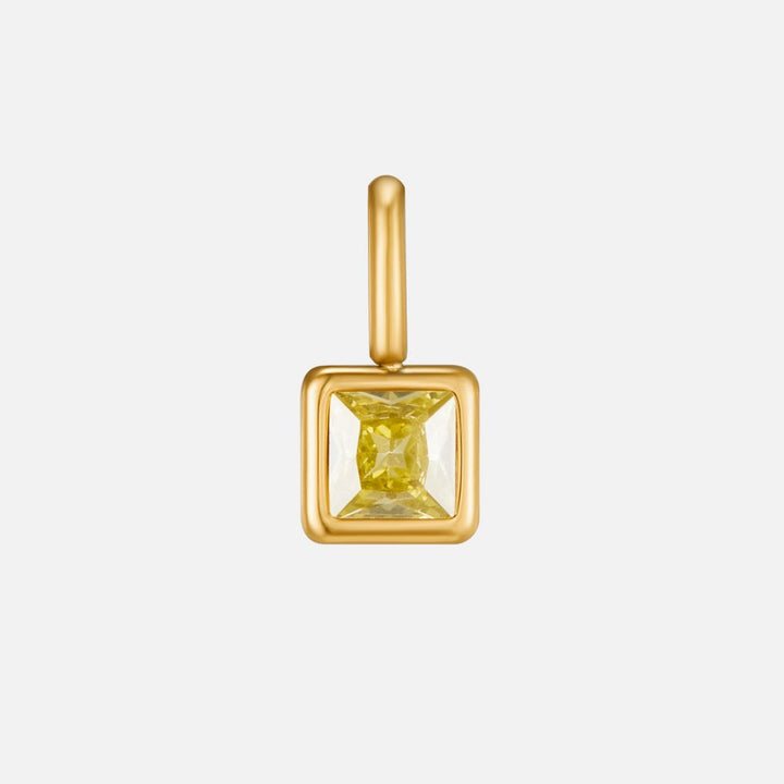 Naszyjnik z kamieniem urodzinowym Square Pendant