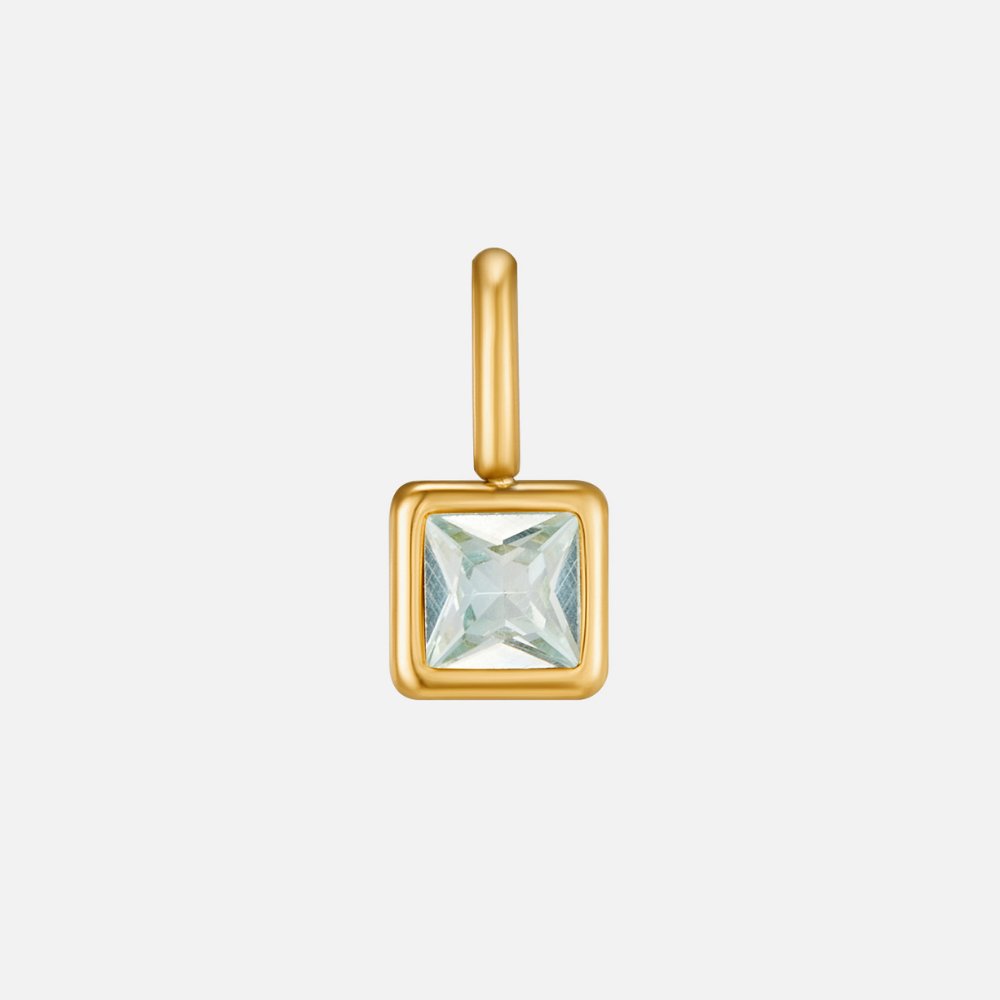 Naszyjnik z kamieniem urodzinowym Square Pendant