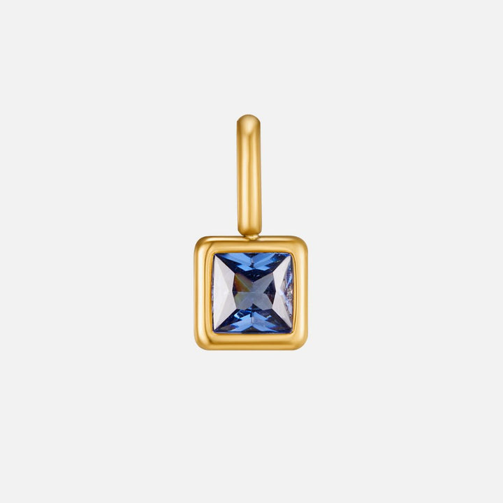 Naszyjnik z kamieniem urodzinowym Square Pendant