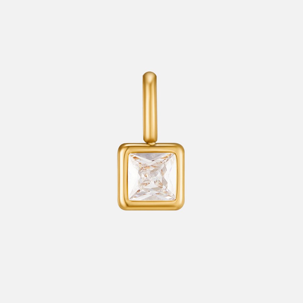Naszyjnik z kamieniem urodzinowym Square Pendant