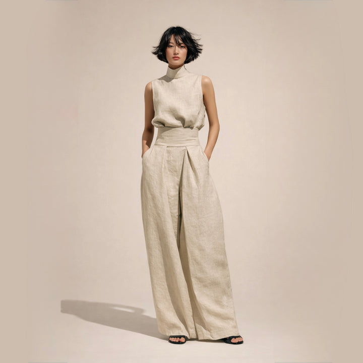 Elisa | Elegancki Kombinezon Z Wysokim Stanem