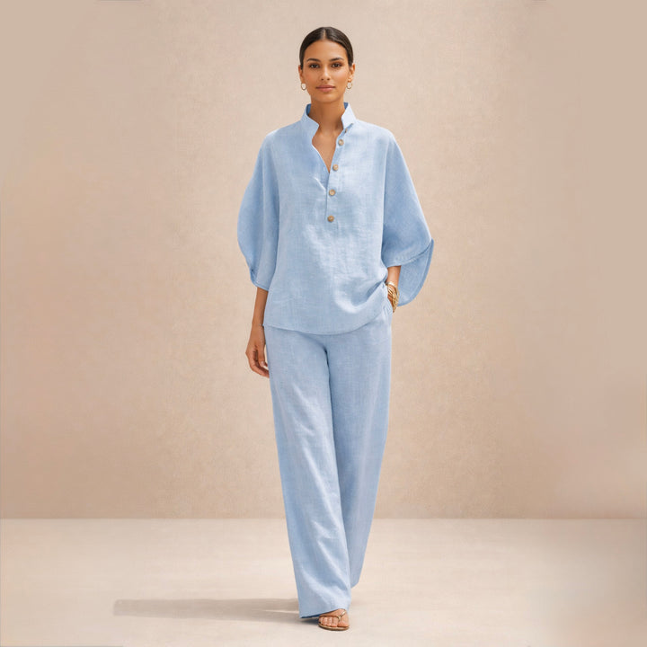 Maria | Luźny Zestaw Lniany