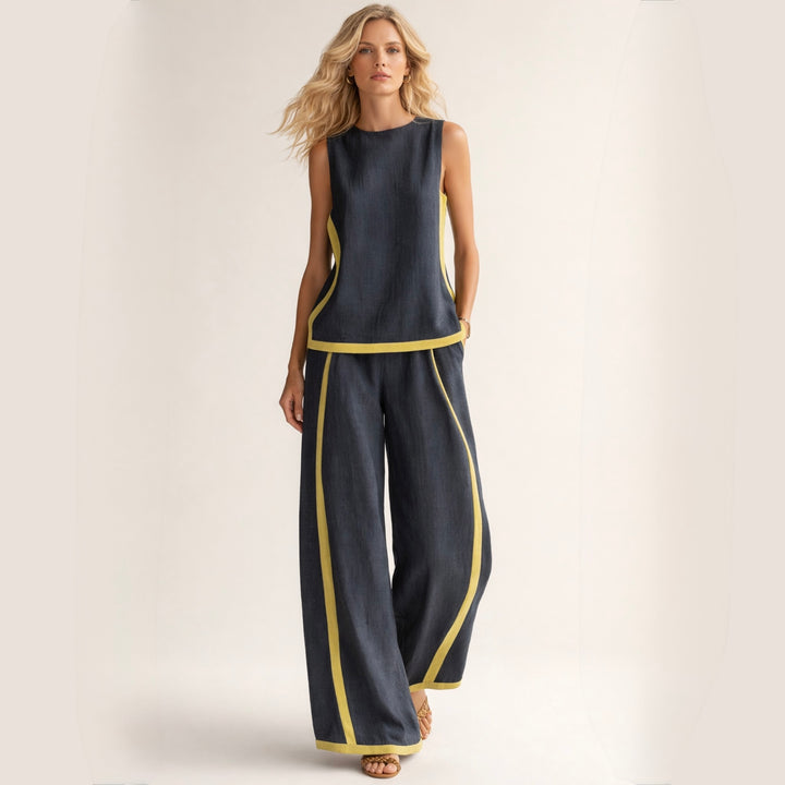 Sophie | Elegancki Zestaw Z Szerokimi Nogawkami