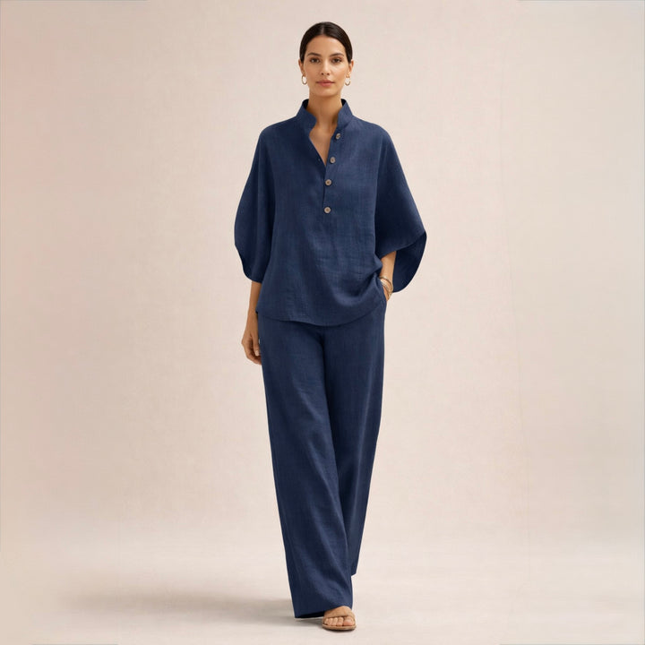 Maria | Luźny Zestaw Lniany