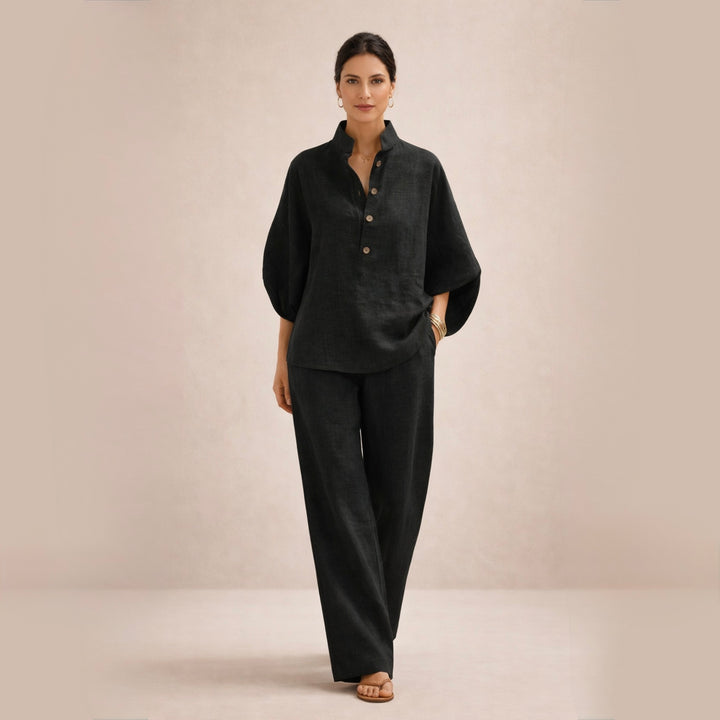 Maria | Luźny Zestaw Lniany